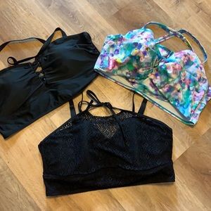 Lot of 3 Torrid brand bikini tops